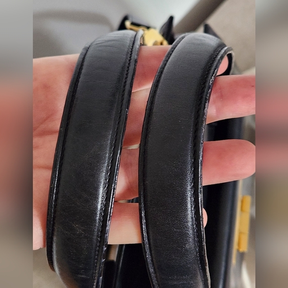 Salvatore Ferragamo Vintage Black Satchel with Gold Accents - Picture 7 of 16